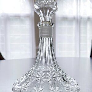 Vintage Riekes Crisa Crystal Glass 10"H Liquor Wine Decanter w/Stopper Austria